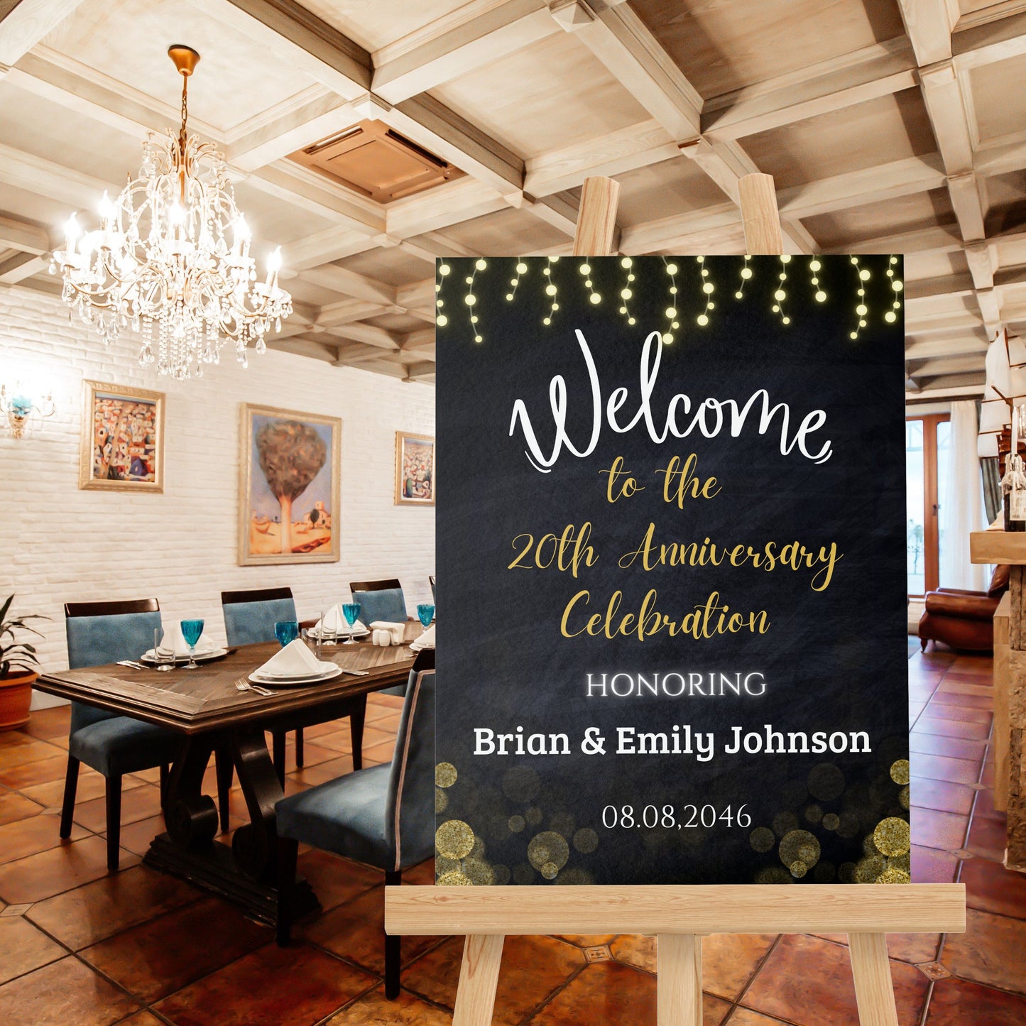 Custom Year Anniversary Welcome Sign