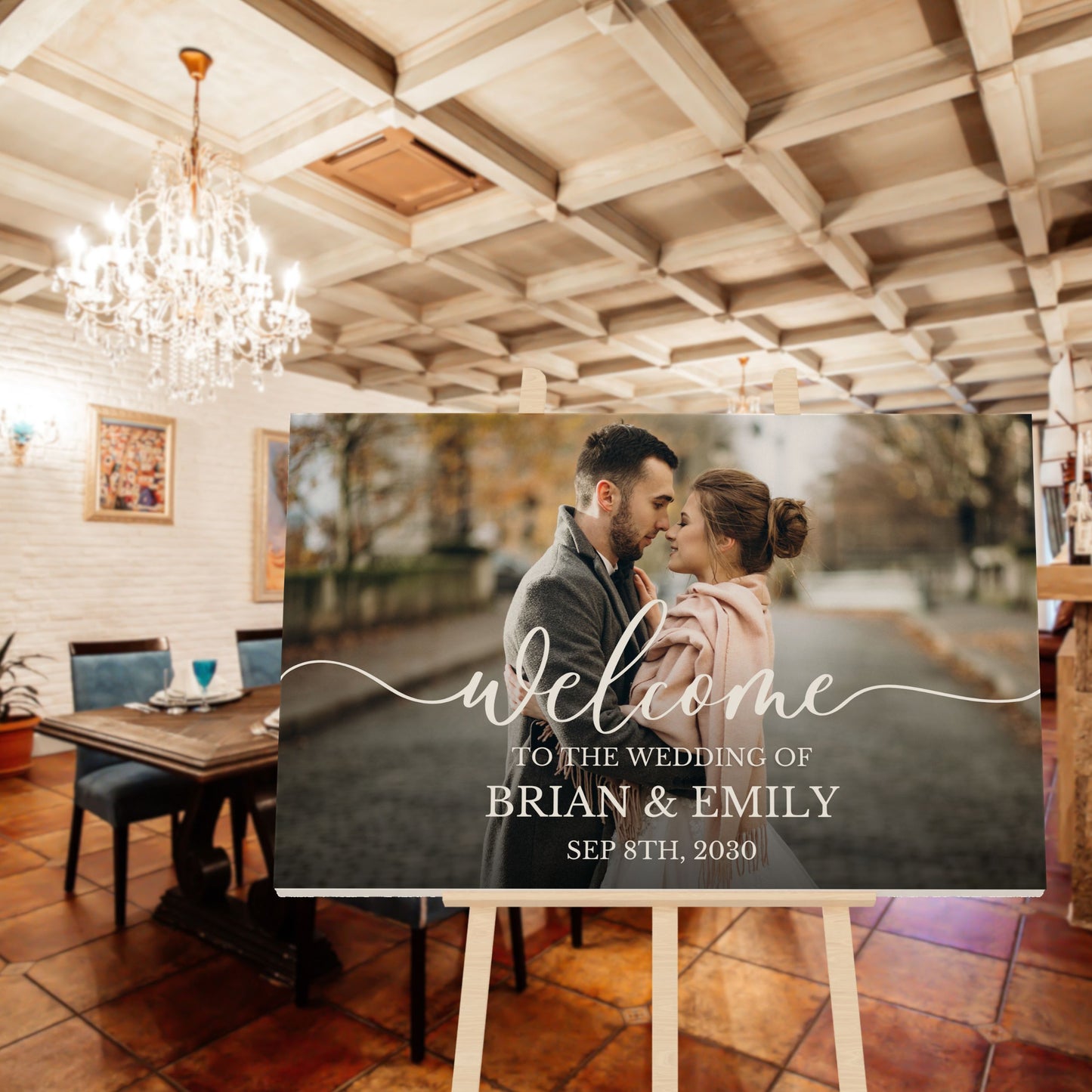 Personalized Welcome to our Wedding Sign, 18" W x 24" H