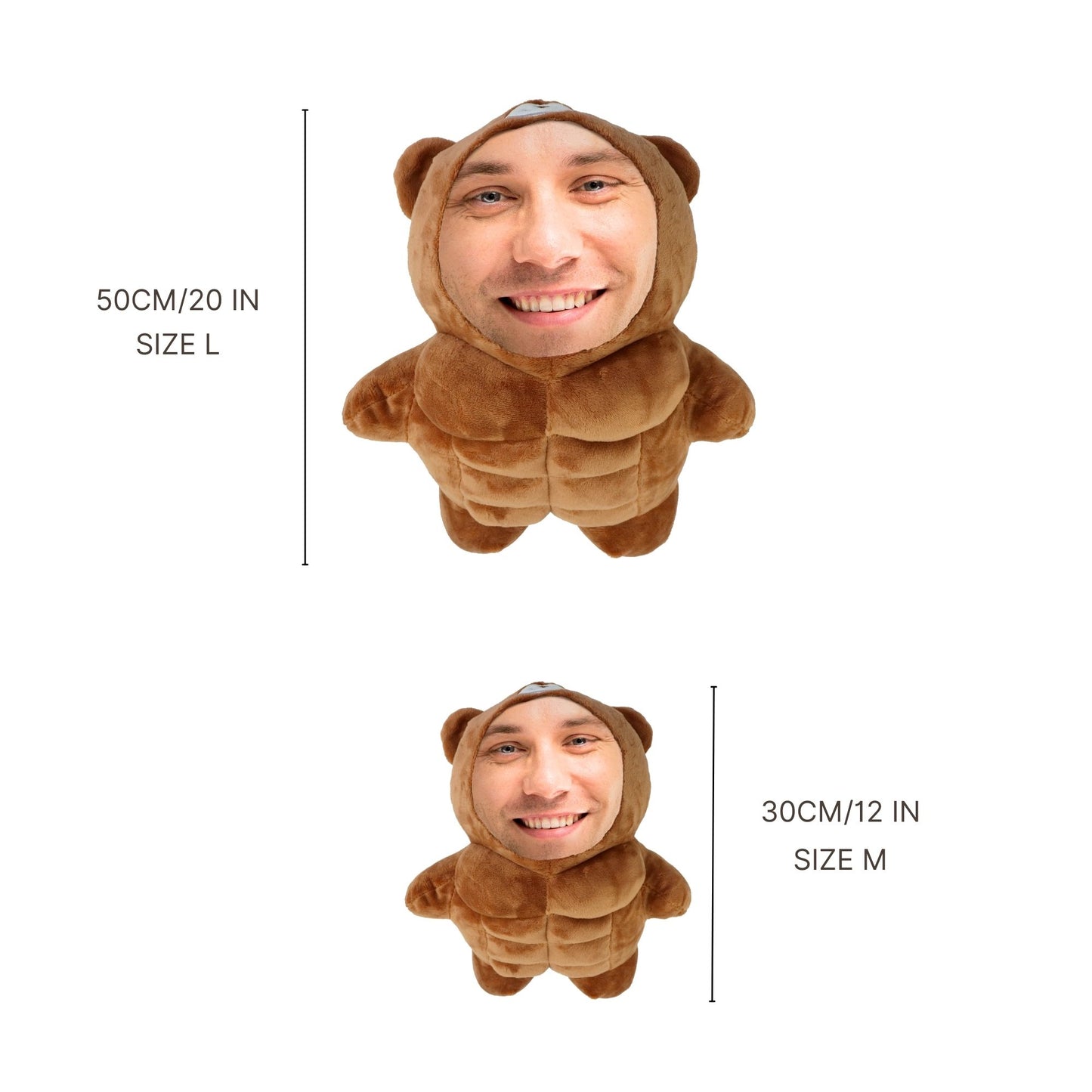 Personalized Funny Face Plushie Bear