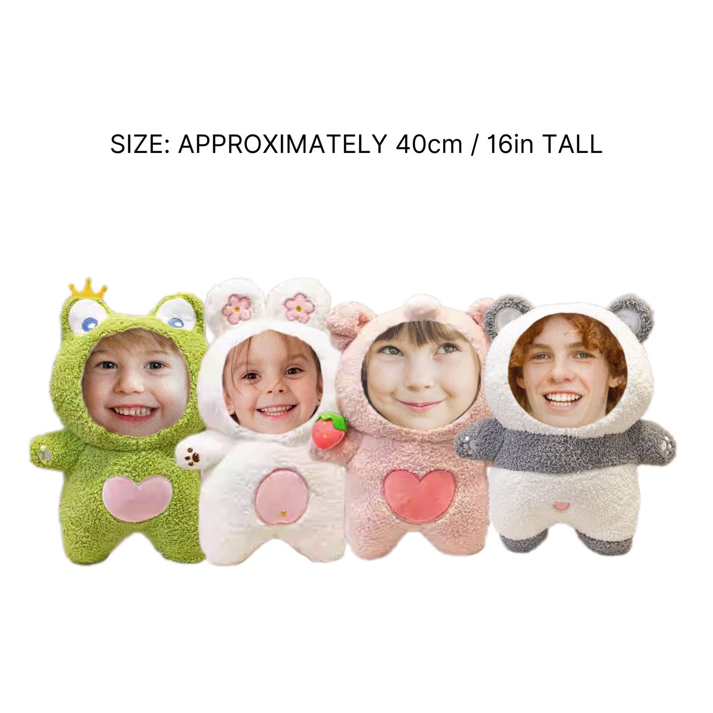 Funny Face Plushie Stuffed Animals - Personalize with Your Own Photo