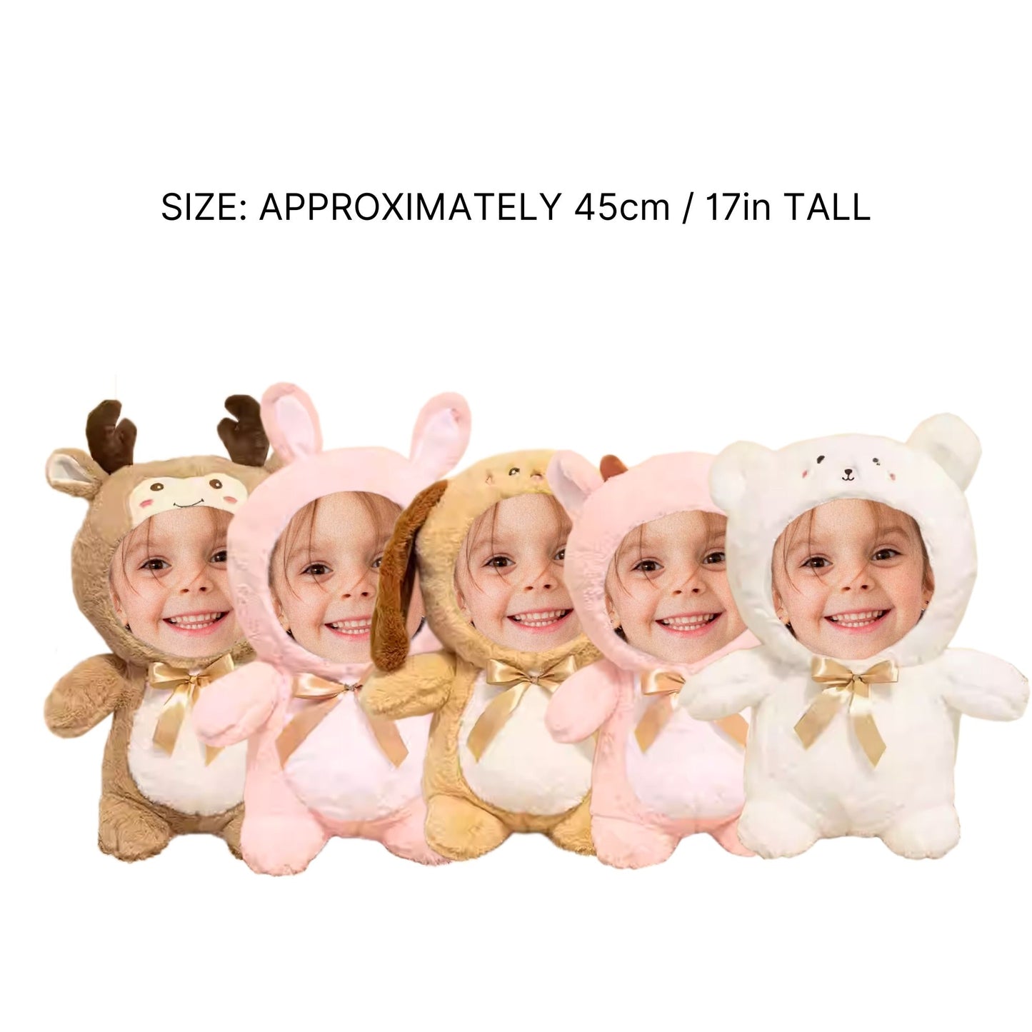 Personalized Face Photo Throw Pillows Plushie Huggable