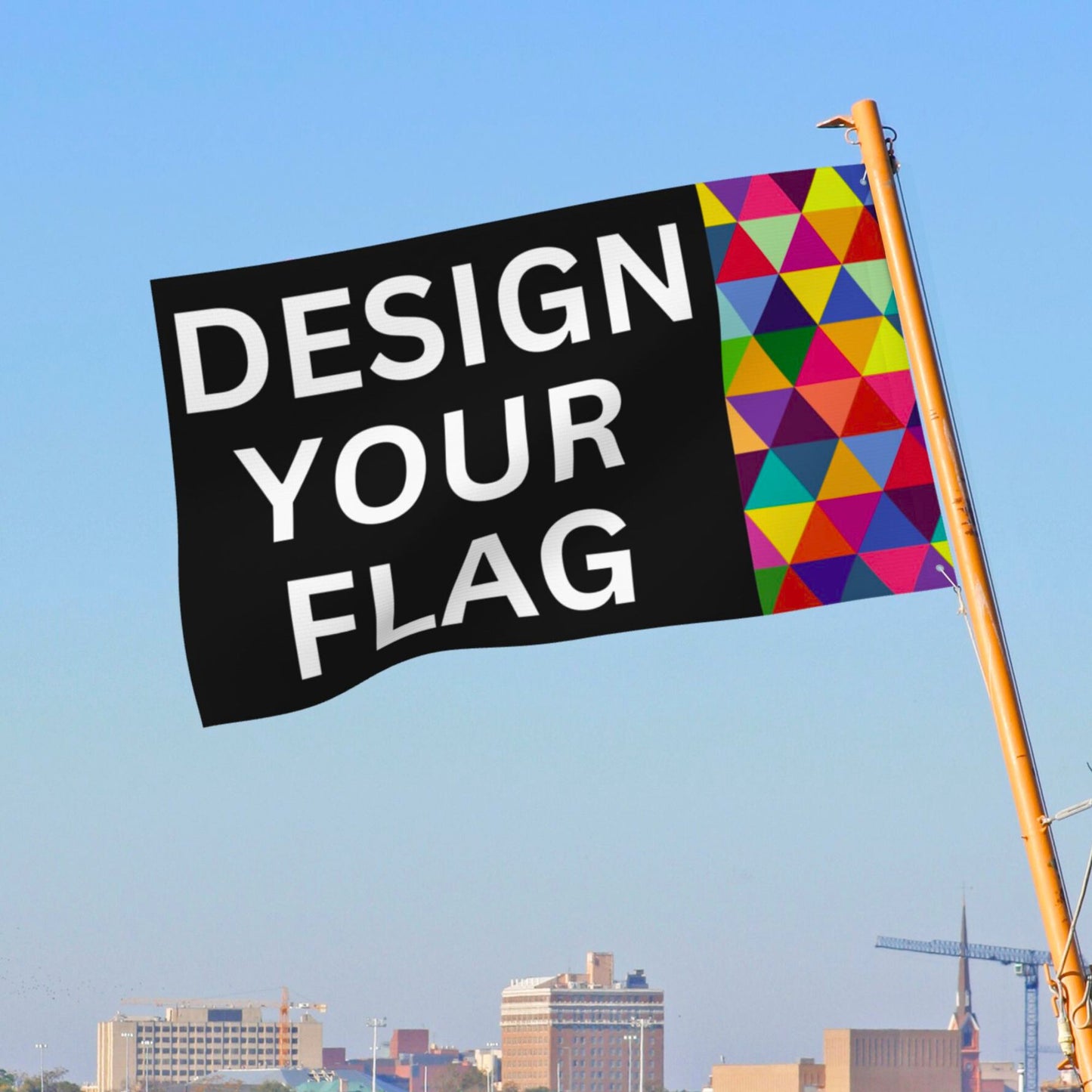 Custom Flag Outdoor Banner, Design with Your Own Logo Image Text, One Sided or Double-Sided Printing No Pole Included
