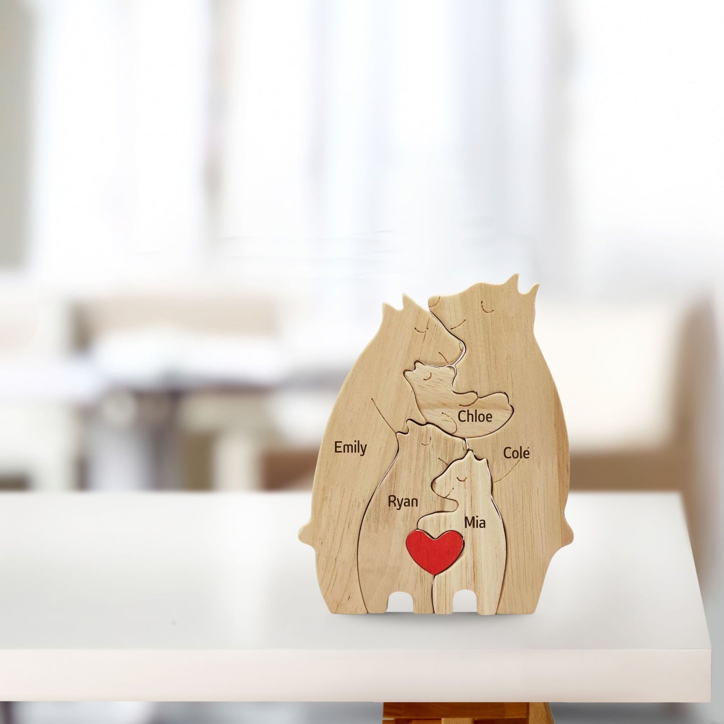 Custom wooden puzzle bears