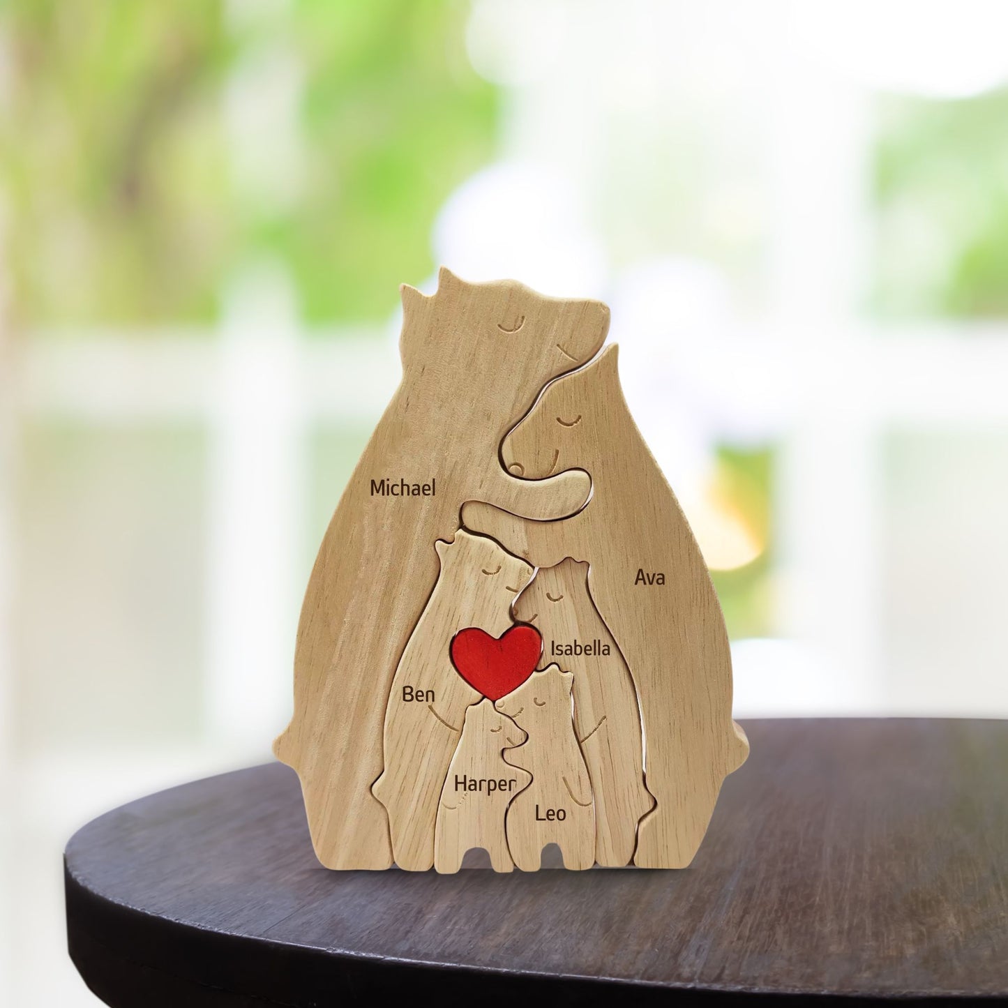 Custom wooden puzzle bears