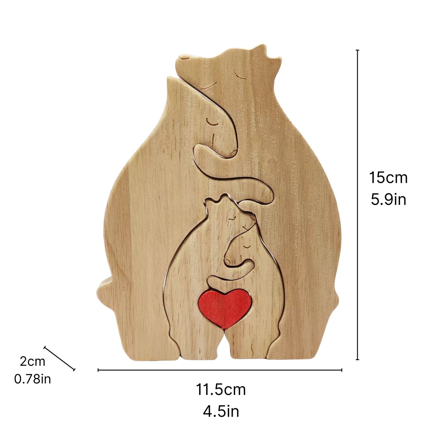 Custom wooden puzzle bears