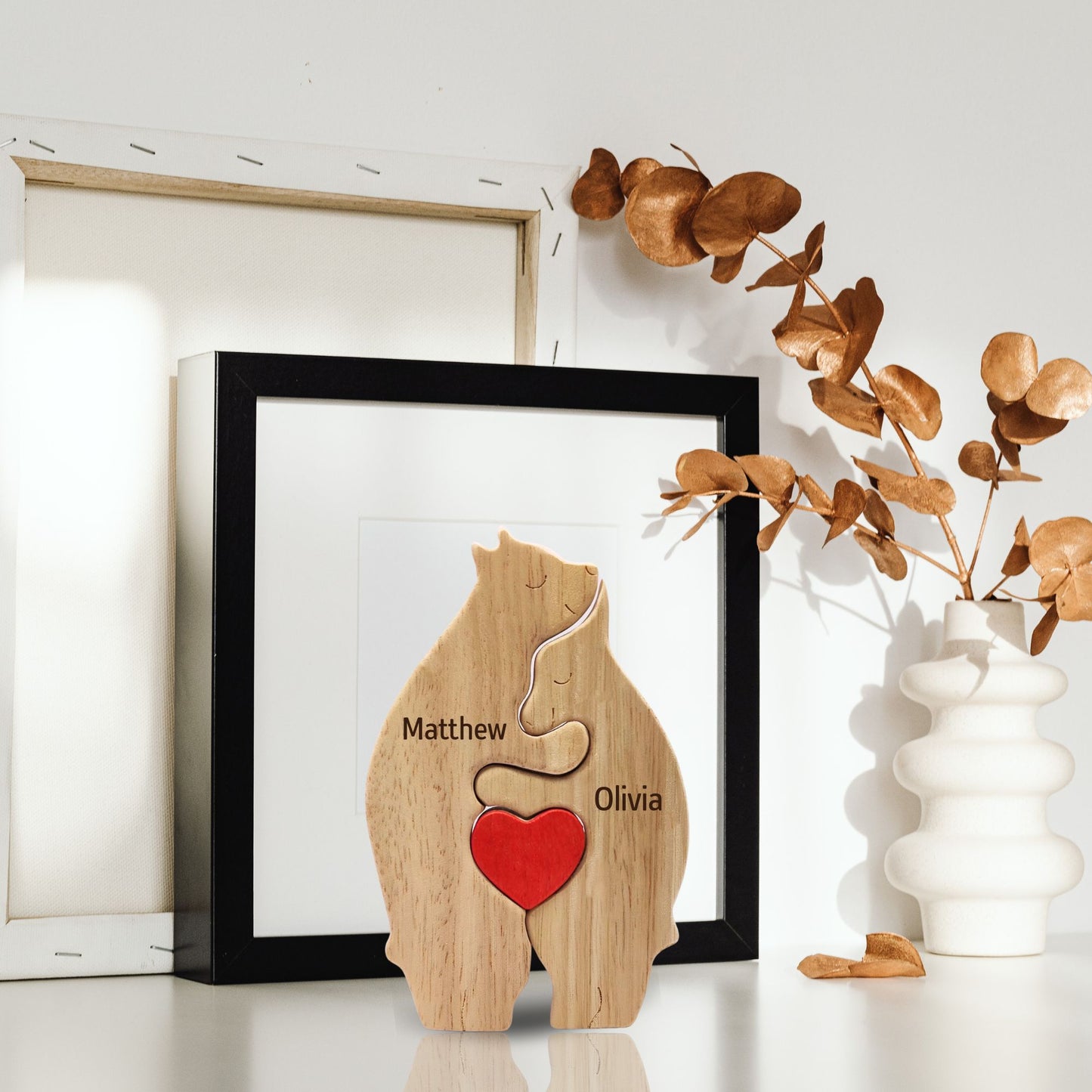 Custom wooden puzzle bears